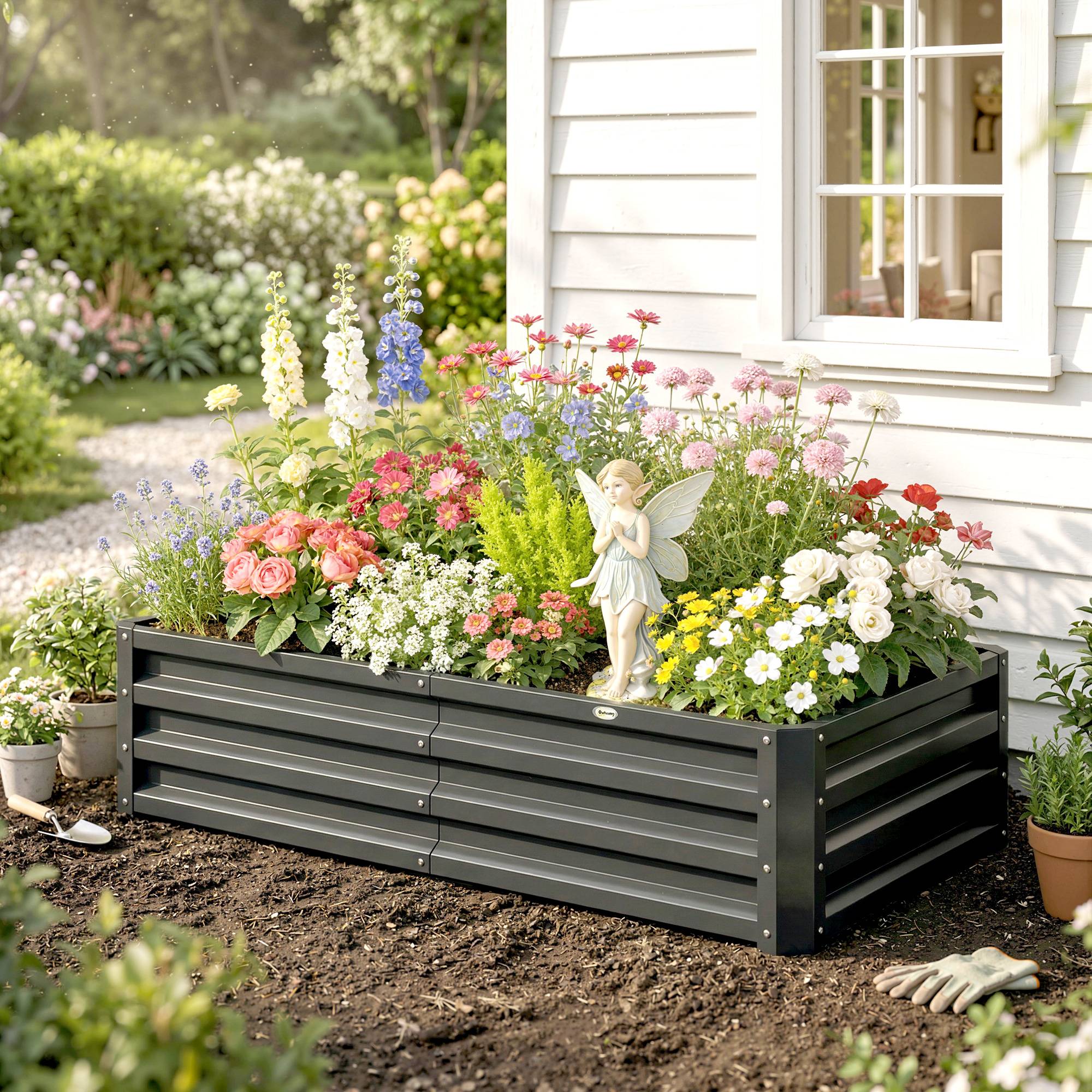PANGIVO - Carré potager acier galvanisé gris 120 x 60 x 30.5 cm - PANGIVO - Image 10