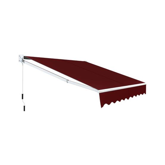 Maison Chic - Store Banne Auvent Rétractable Manuel 245x200CM Angle Ajustable 40°-100° sans Perçage pour Balcon/Jardin Rouge - Image 1