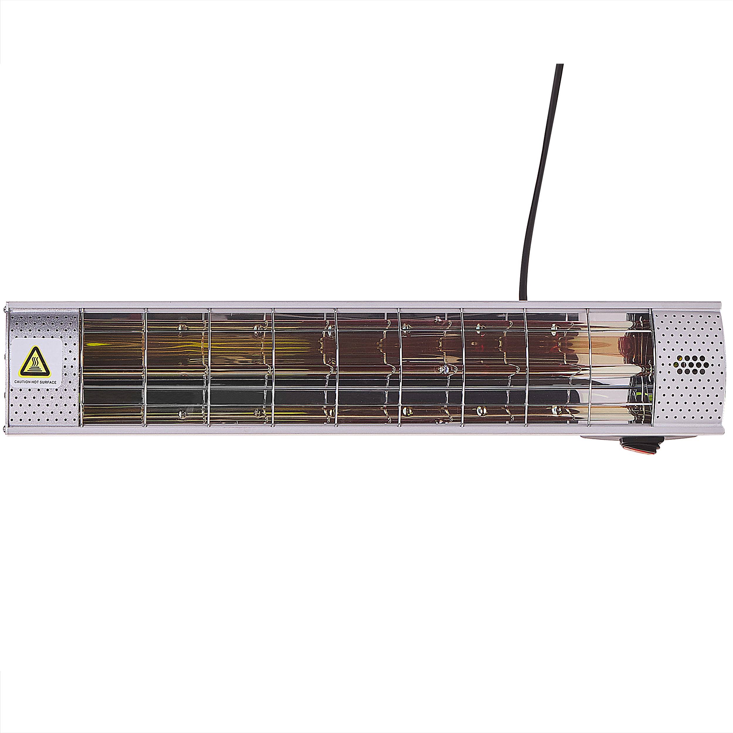 Beliani - Chauffage Électrique Argenté en Aluminium Mural pour Extérieur 2000 W pour Soirées Cosy dans le Jardin ou Terrasse - Imagen 4