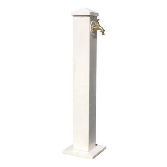 Chemin De Campagne - Fontaine de jardin en fonte blanche 22.5 x 22.5 x 90 cm Chemin de campagne - Imagen 1