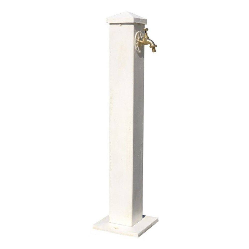 Chemin De Campagne - Fontaine de jardin en fonte blanche 22.5 x 22.5 x 90 cm Chemin de campagne - Imagen 1
