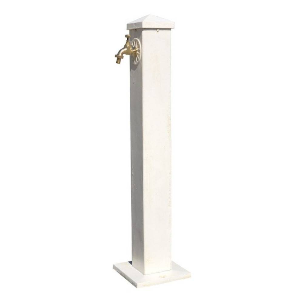 Chemin De Campagne - Fontaine de jardin en fonte blanche 22.5 x 22.5 x 90 cm Chemin de campagne - Imagen 5
