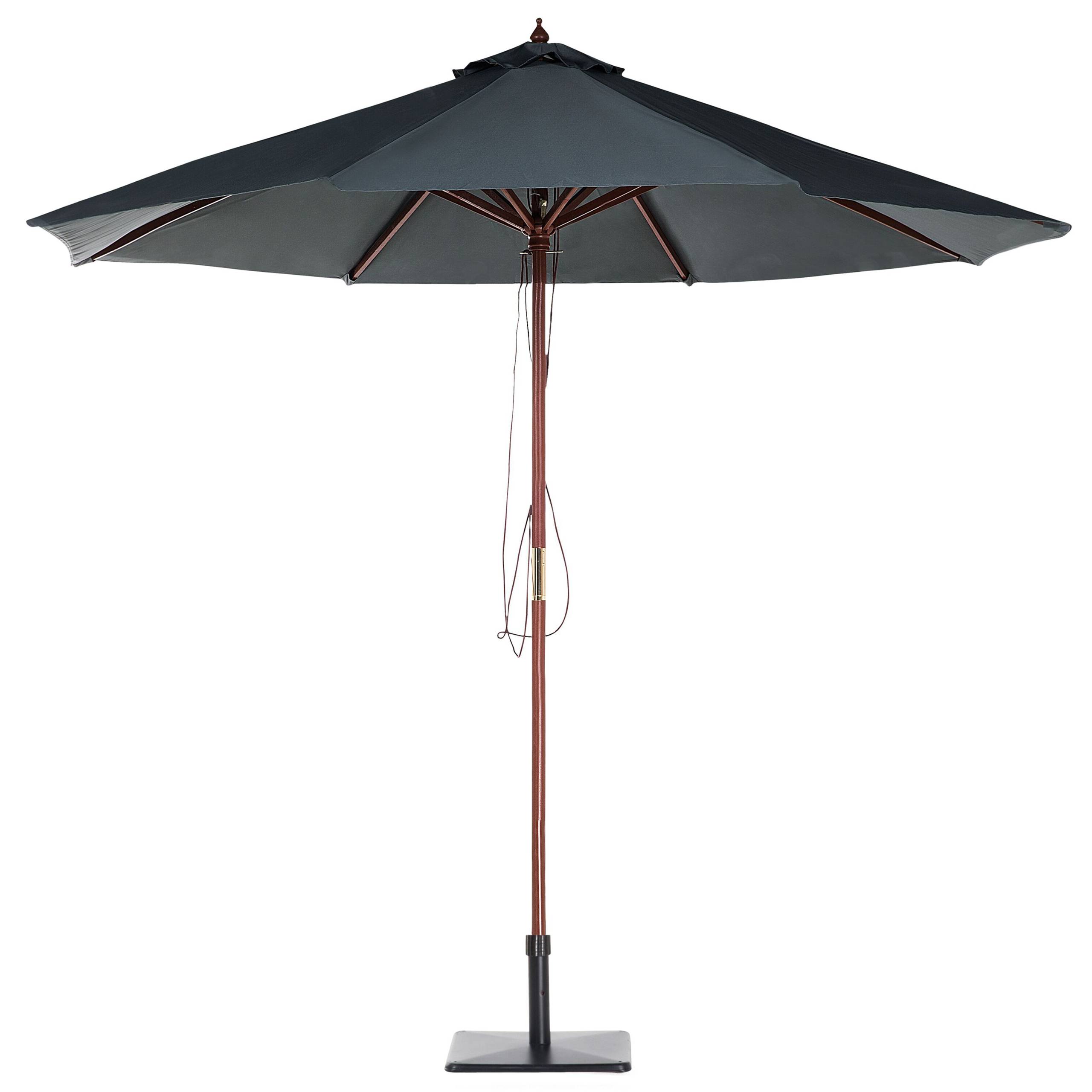 Beliani - Parasol droit Tissu Gris foncé TOSCANA - Beliani - Imagen 3