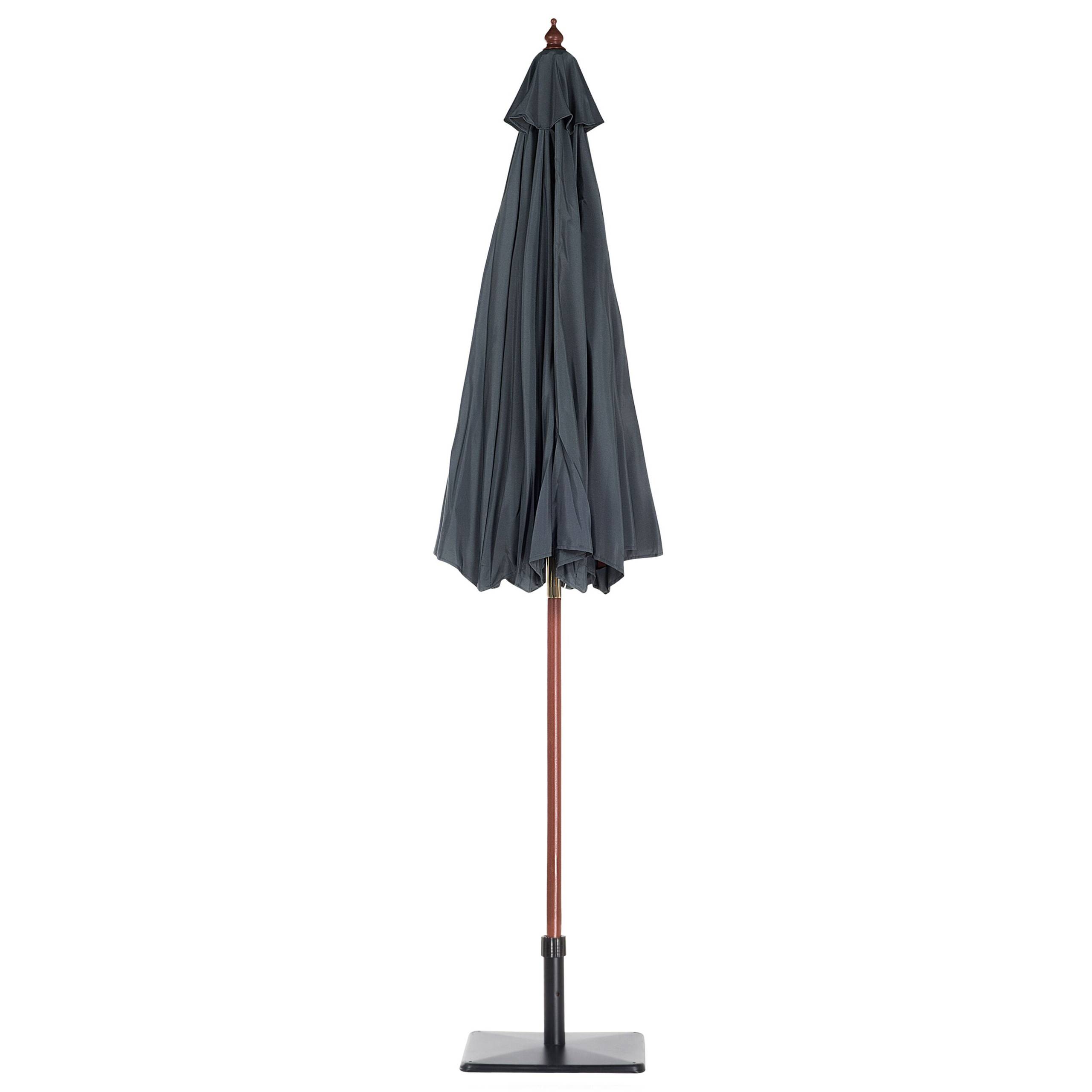 Beliani - Parasol droit Tissu Gris foncé TOSCANA - Beliani - Imagen 5