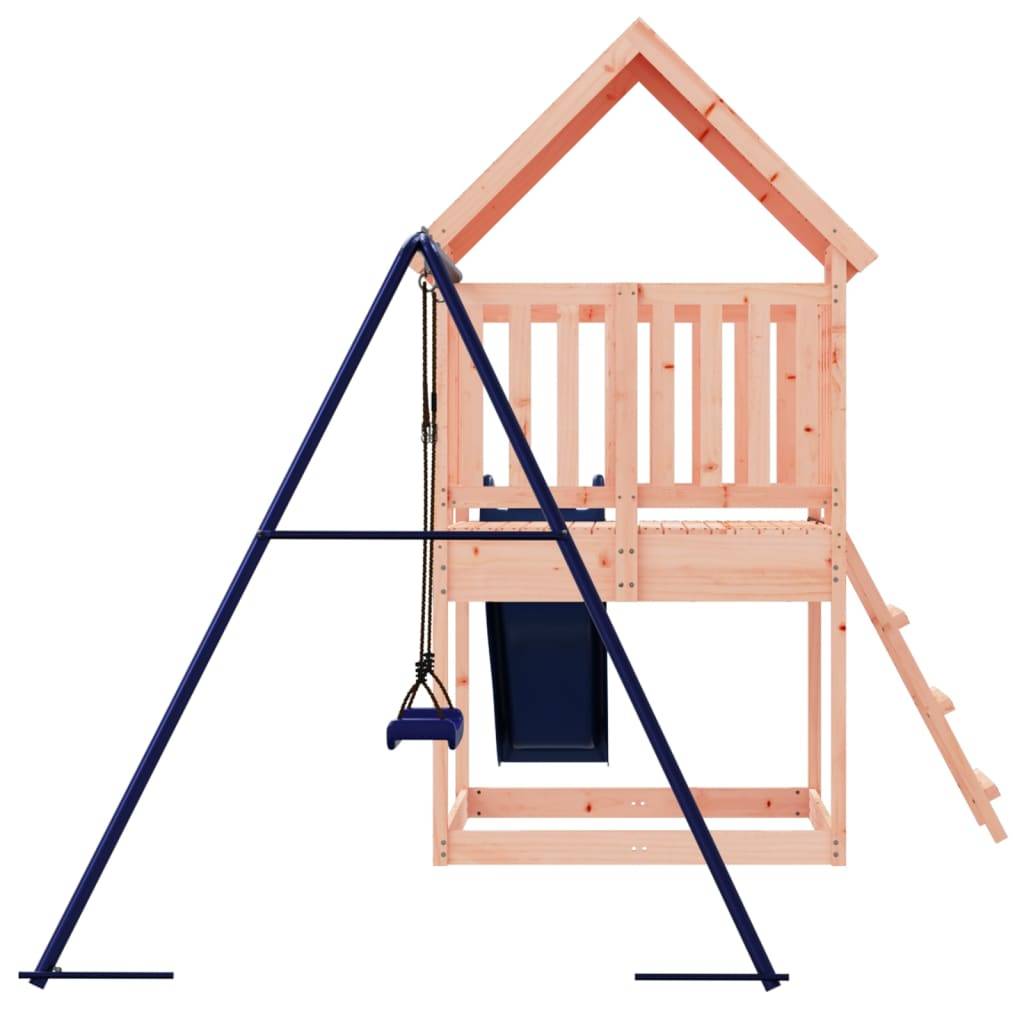 Helloshop26 - Aire de jeux d'extérieur balançoires toboggan portiques robuste jeux jardin 494 x 235 x 228 cm bois massif de douglas - Imagen 3