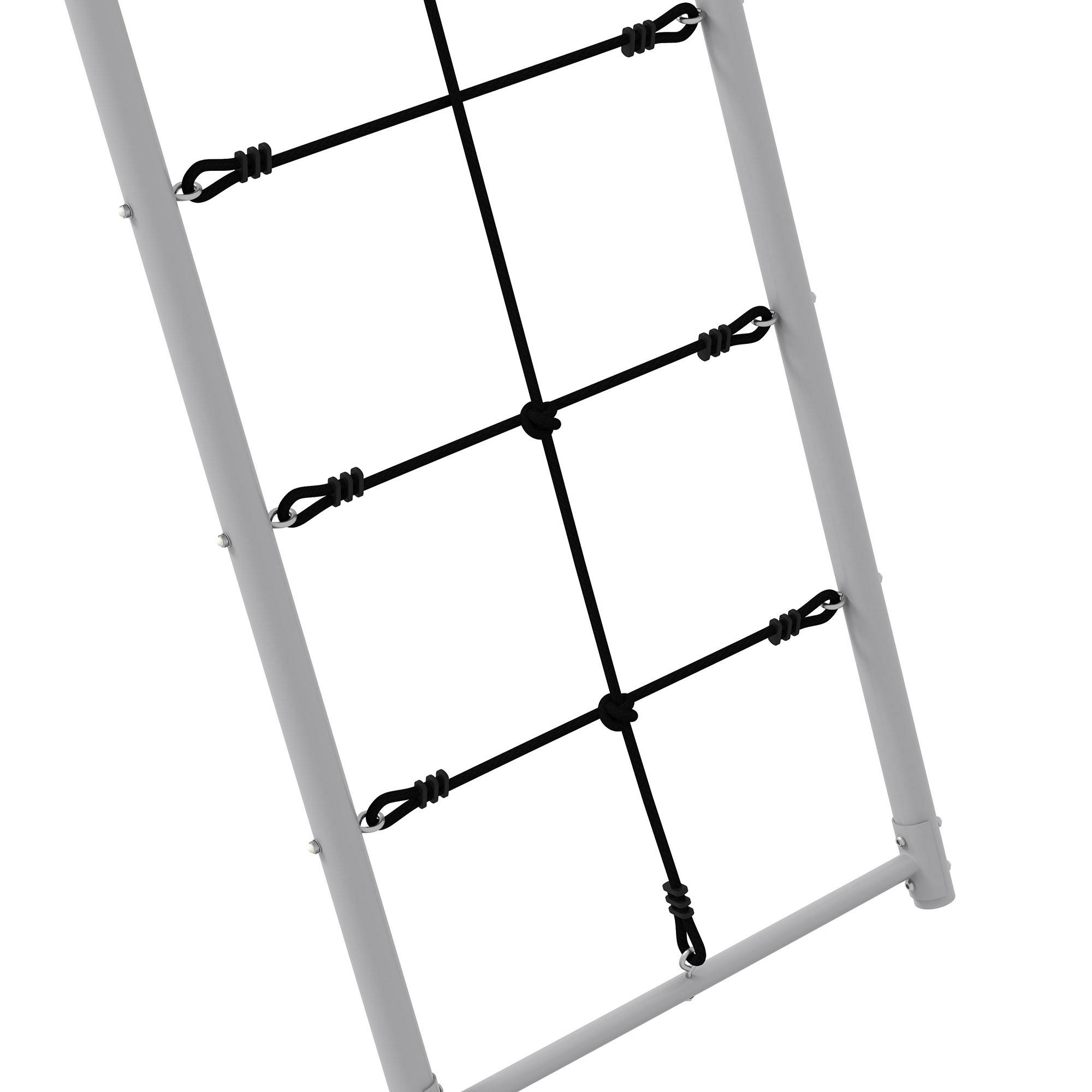 Outsunny - Balançoire portique 4 agrès - 2 balançoires, 2 échelles - dim. 2,6L x 1,85l x 1,8H m - métal époxy PE gris vert - Outsunny - Imagen 7