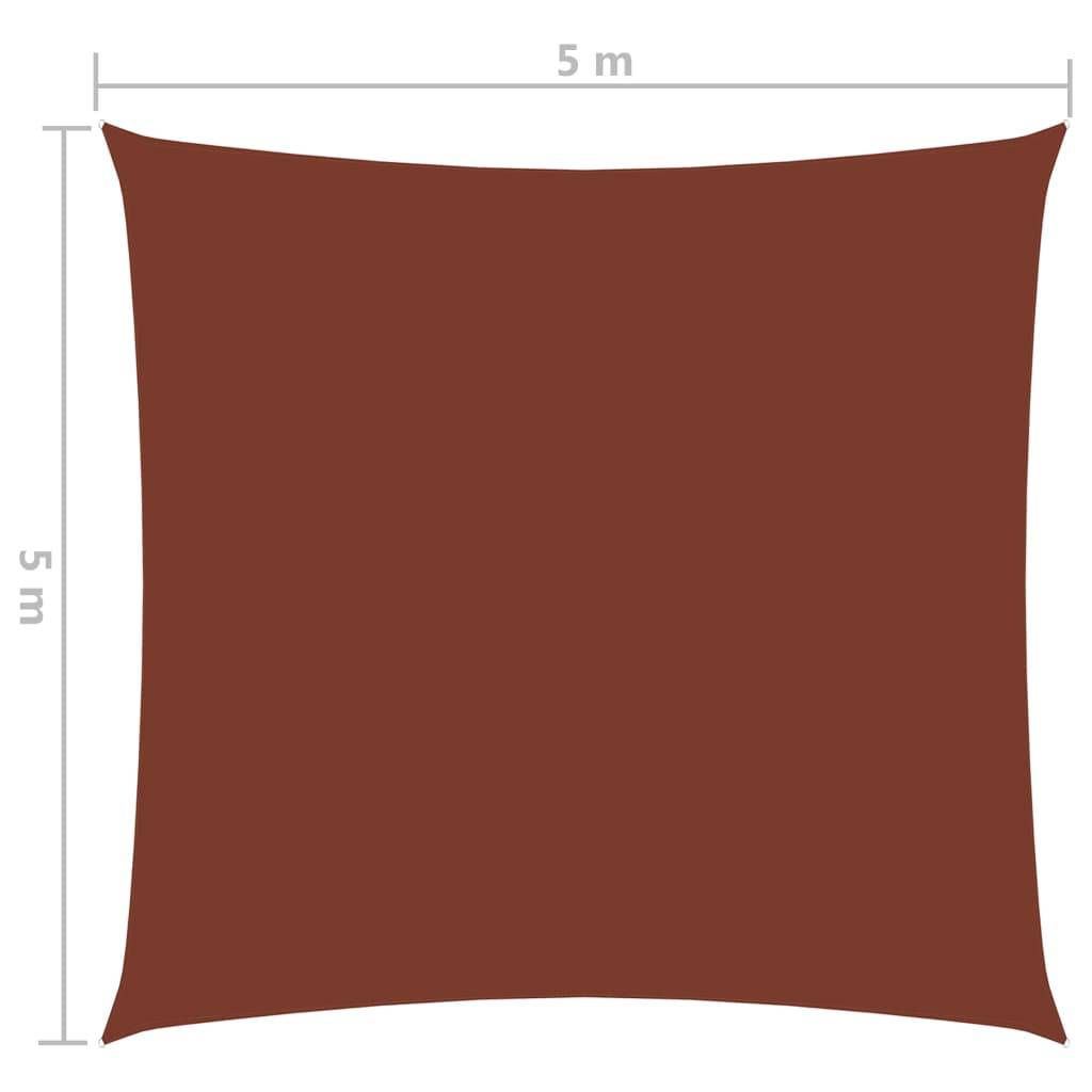 Helloshop26 - Voile toile d'ombrage parasol tissu oxford carré 5 x 5 m terre cuite - Imagen 6