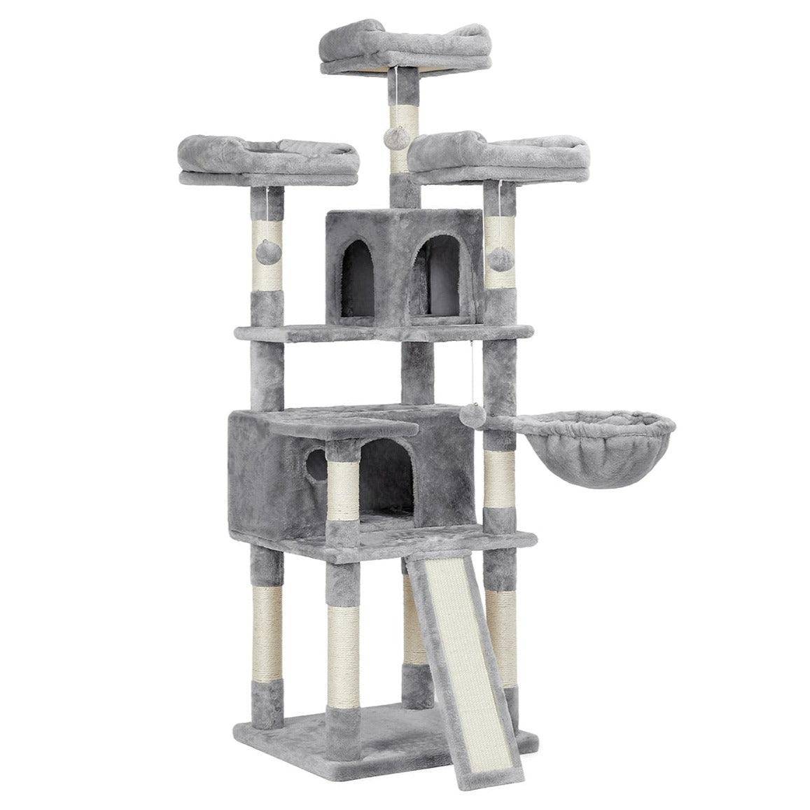 Helloshop26 - Arbre à chat XXL tour de jeux 168 cm gris clair - Imagen 1