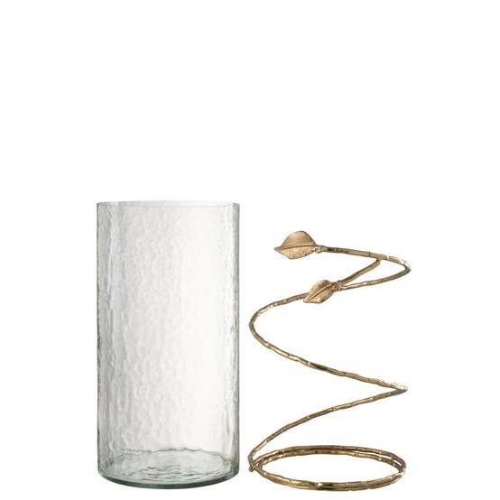 J-Line - Vase en verre transparent 17.5x17.5x34 cm - J-Line - Image 4