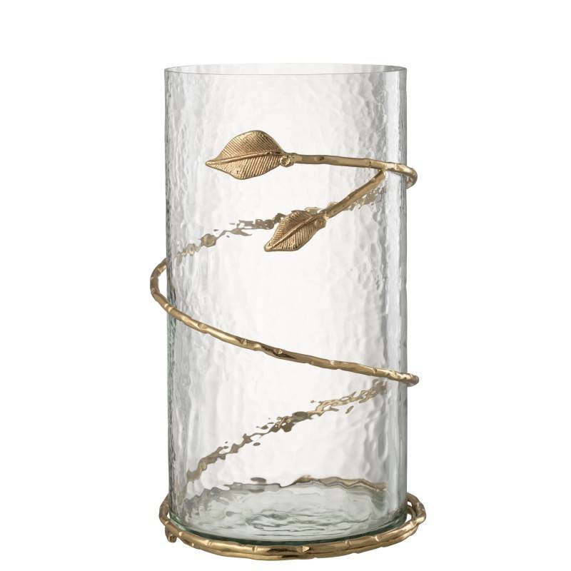 J-Line - Vase en verre transparent 17.5x17.5x34 cm - J-Line - Image 1