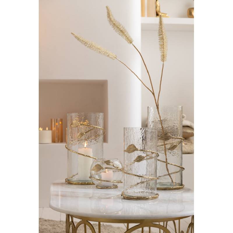 J-Line - Vase en verre transparent 17.5x17.5x34 cm - J-Line - Image 6