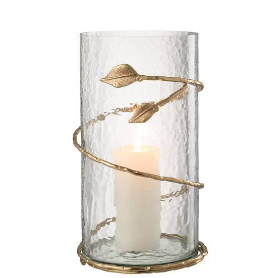 J-Line - Vase en verre transparent 17.5x17.5x34 cm - J-Line - Image 2