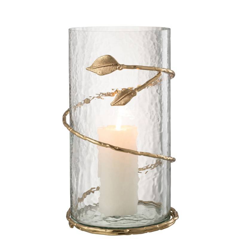 J-Line - Vase en verre transparent 17.5x17.5x34 cm - J-Line - Image 2