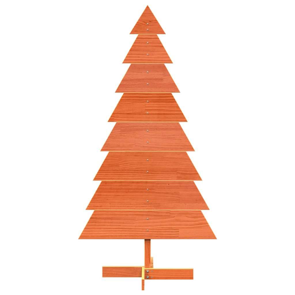 Sapin de Noël en Bois Pin Massif Décoration Intérieure 150 cm Brun – ComfortXL Outdoor Living - Image 3