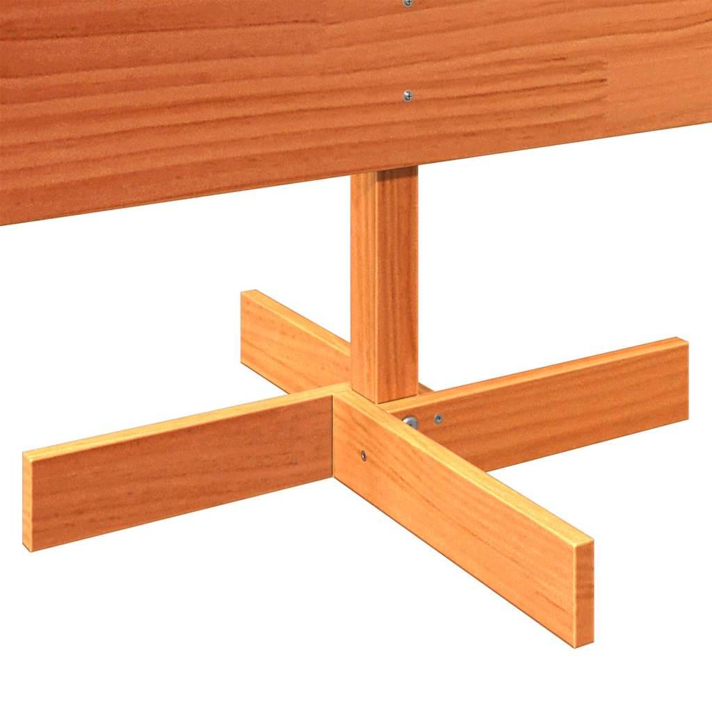 Sapin de Noël en Bois Pin Massif Décoration Intérieure 150 cm Brun – ComfortXL Outdoor Living - Image 6