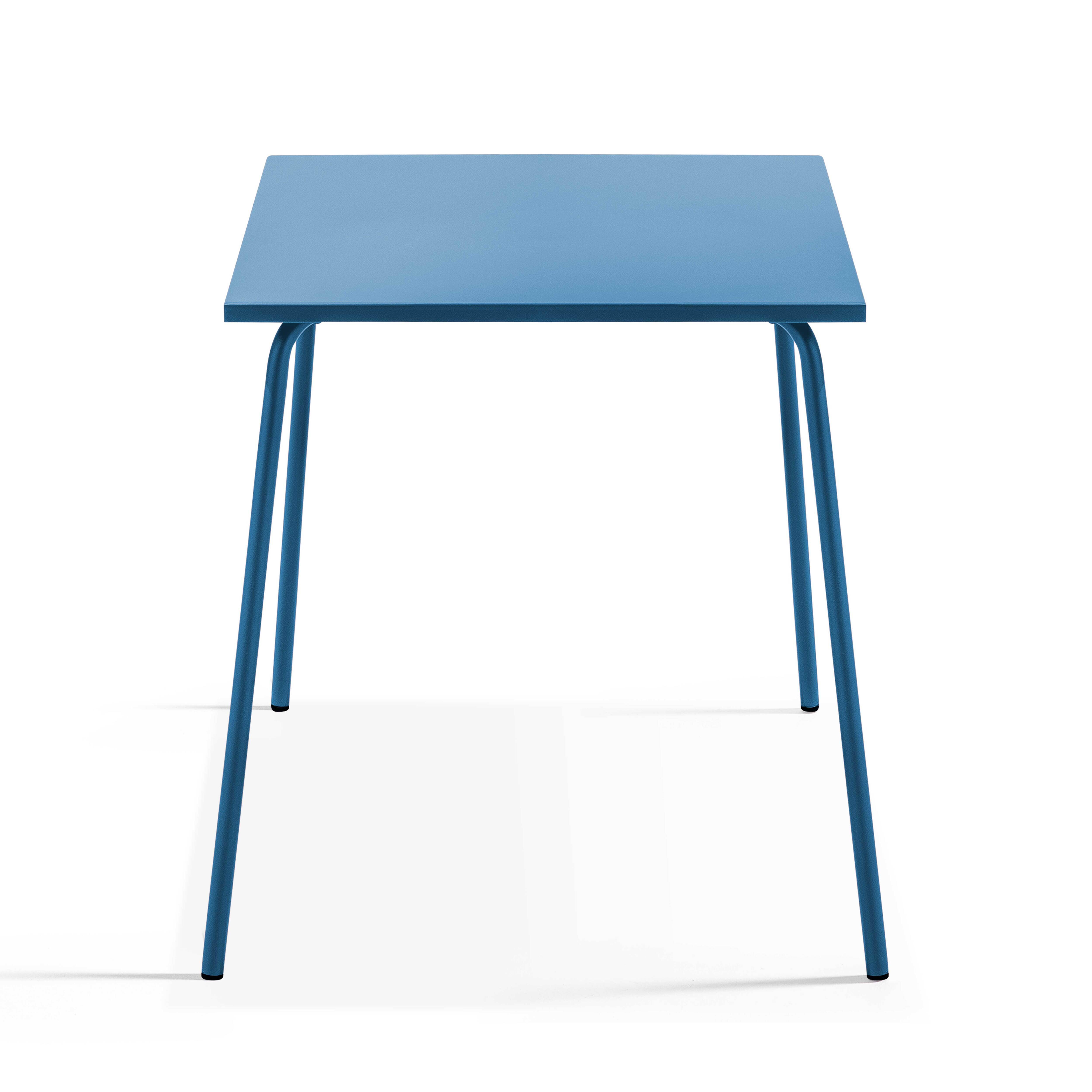 Oviala - Ensemble table de terrasse et 4 chaises en métal bleu pacific Palavas - Oviala - Imagen 3