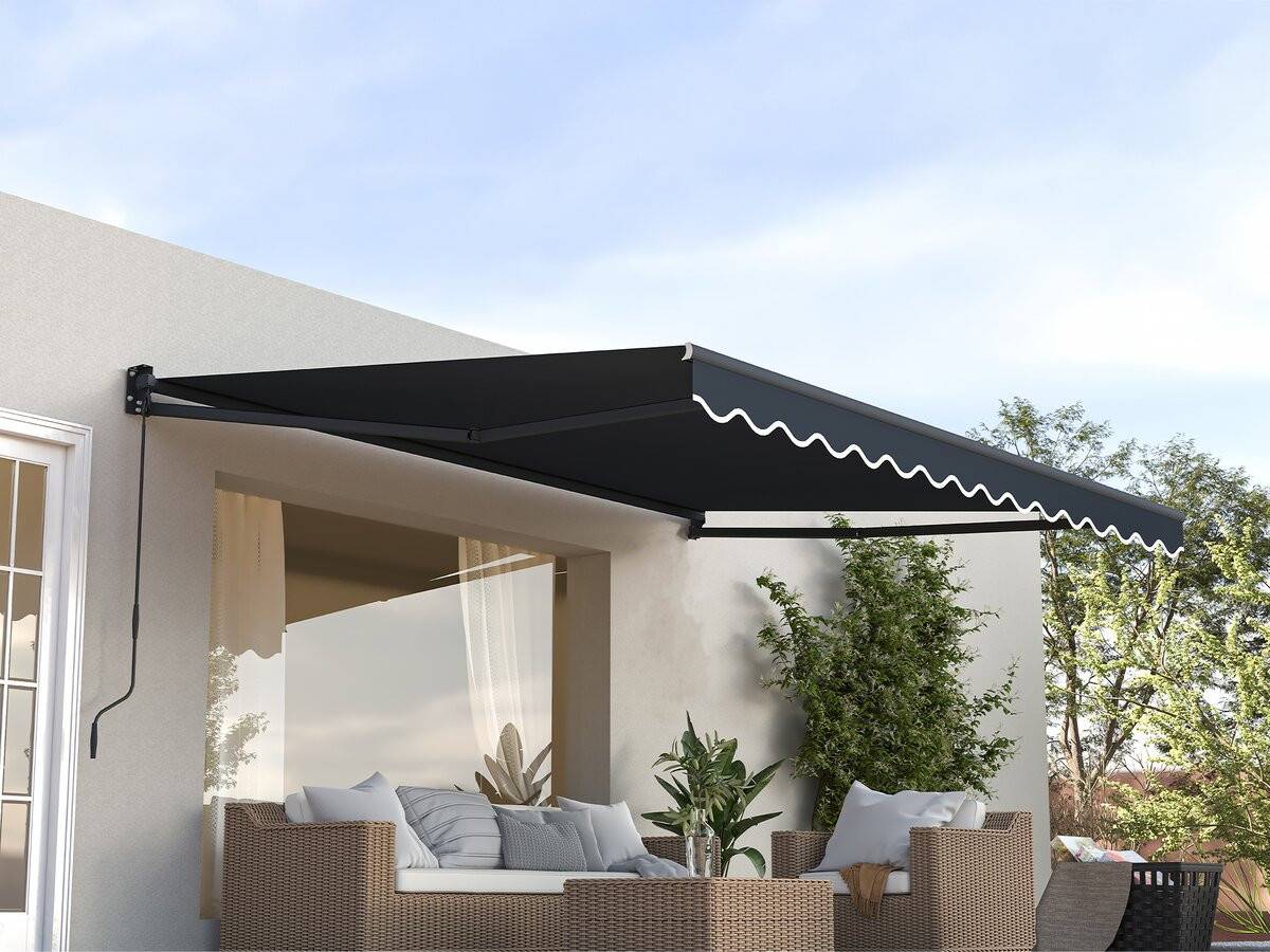 Habitat Et Jardin - Auvent Store Banne Rétractable En Aluminium 2,5 X 3 M "ombra 3" - Gris Anthracite -habitat Et Jardin - Image 2