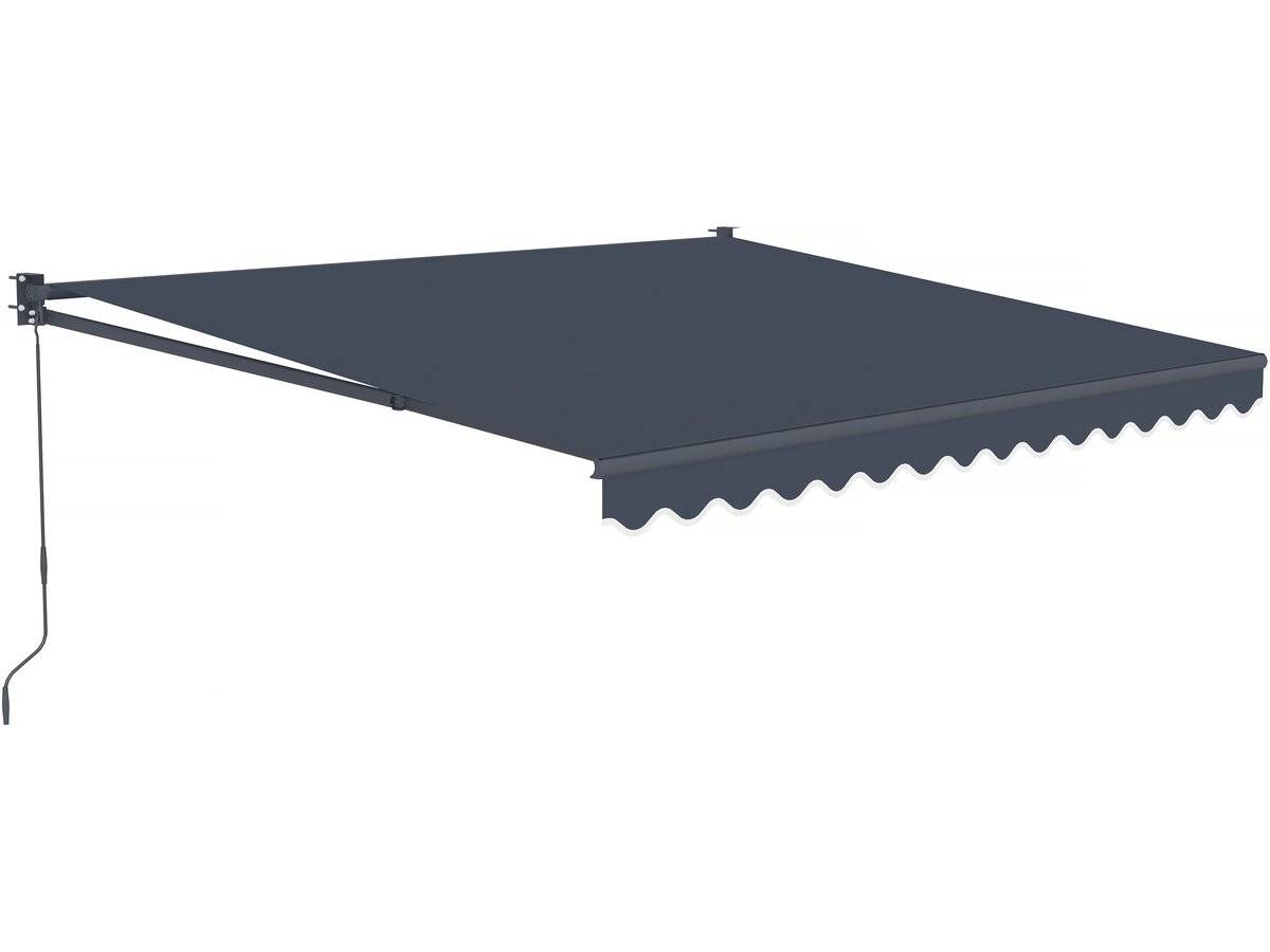 Habitat Et Jardin - Auvent Store Banne Rétractable En Aluminium 2,5 X 3 M "ombra 3" - Gris Anthracite -habitat Et Jardin