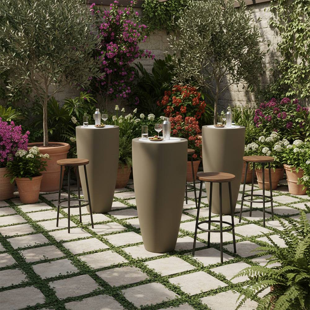 Pot conique 3-en-1 : jardinière, mange-debout et bac à glaçons - plast'up rotomoulage - Imagen 4