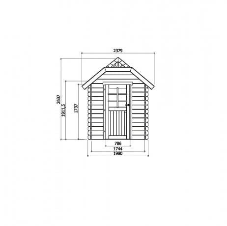Abri de jardin GALWAY en bois 4,79 m², Toiture Shingle vert, Plancher Non - Image 2