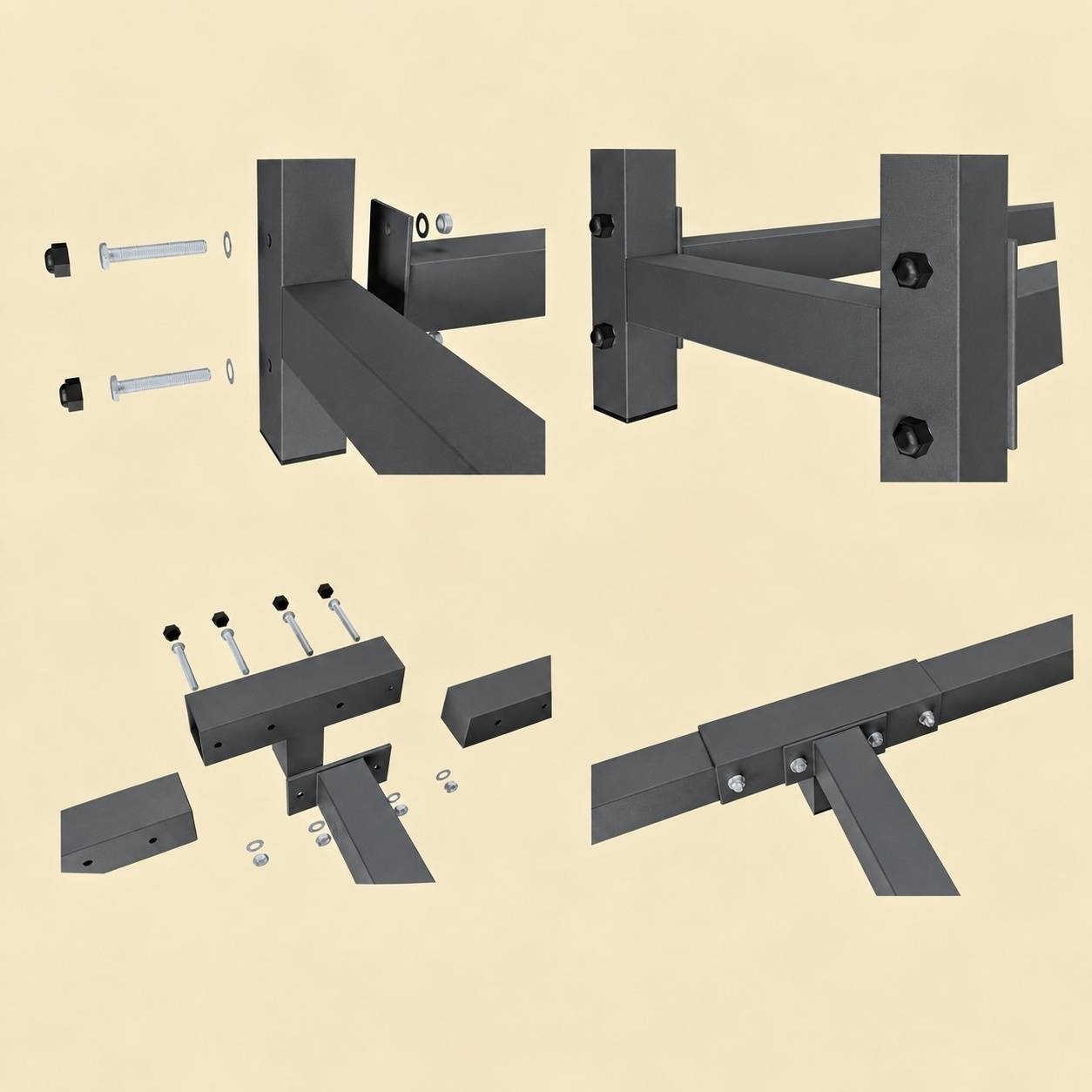 Support de Rangement pour Bûches en Acier avec Housse - Image 7