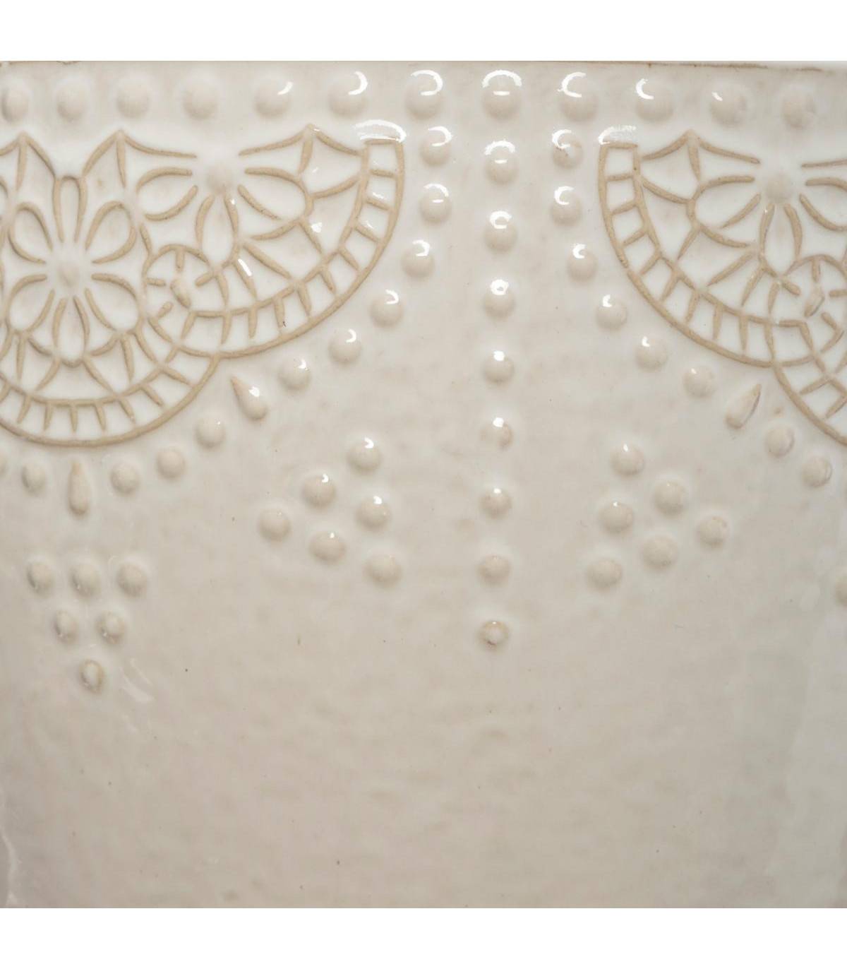 Set de 3 Pots de fleurs en Céramique Blanche - Imagen 2