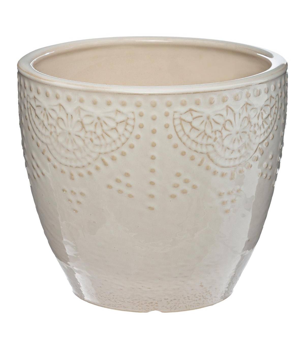 Set de 3 Pots de fleurs en Céramique Blanche - Imagen 4