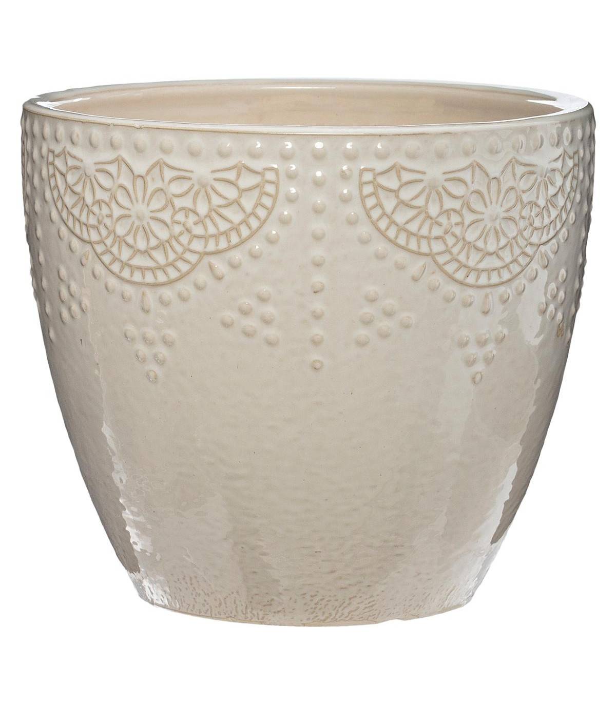 Set de 3 Pots de fleurs en Céramique Blanche - Imagen 5