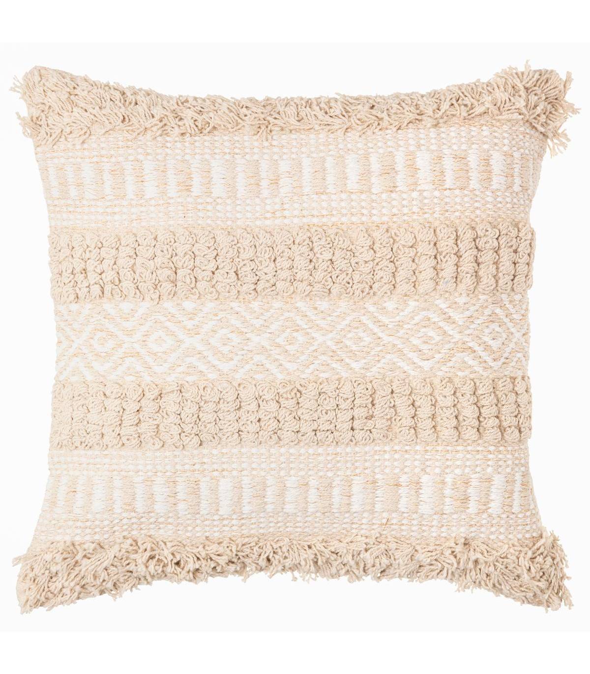 Coussin déhoussable en Coton Jacquard motif en relief 40 x 40 cm - Imagen 1