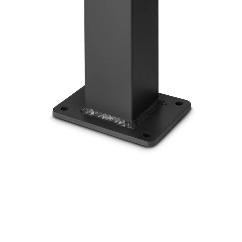 Poteau aluminium tradition style ferronnerie sur platine universel pour portail et portillon chapeau inclus H1.86 m Noir - Easy Clôture - Imagen 3