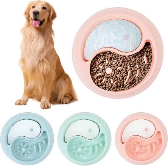 Vendos85 - Gamelles lentes pour chien anti-choc rose Vendos85