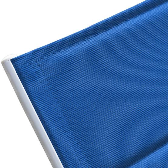 Happy Garden - Set bain de soleil et table d'appoint BARBADOS en textilène bleu - aluminium blanc - HAPPY GARDEN - Imagen 5