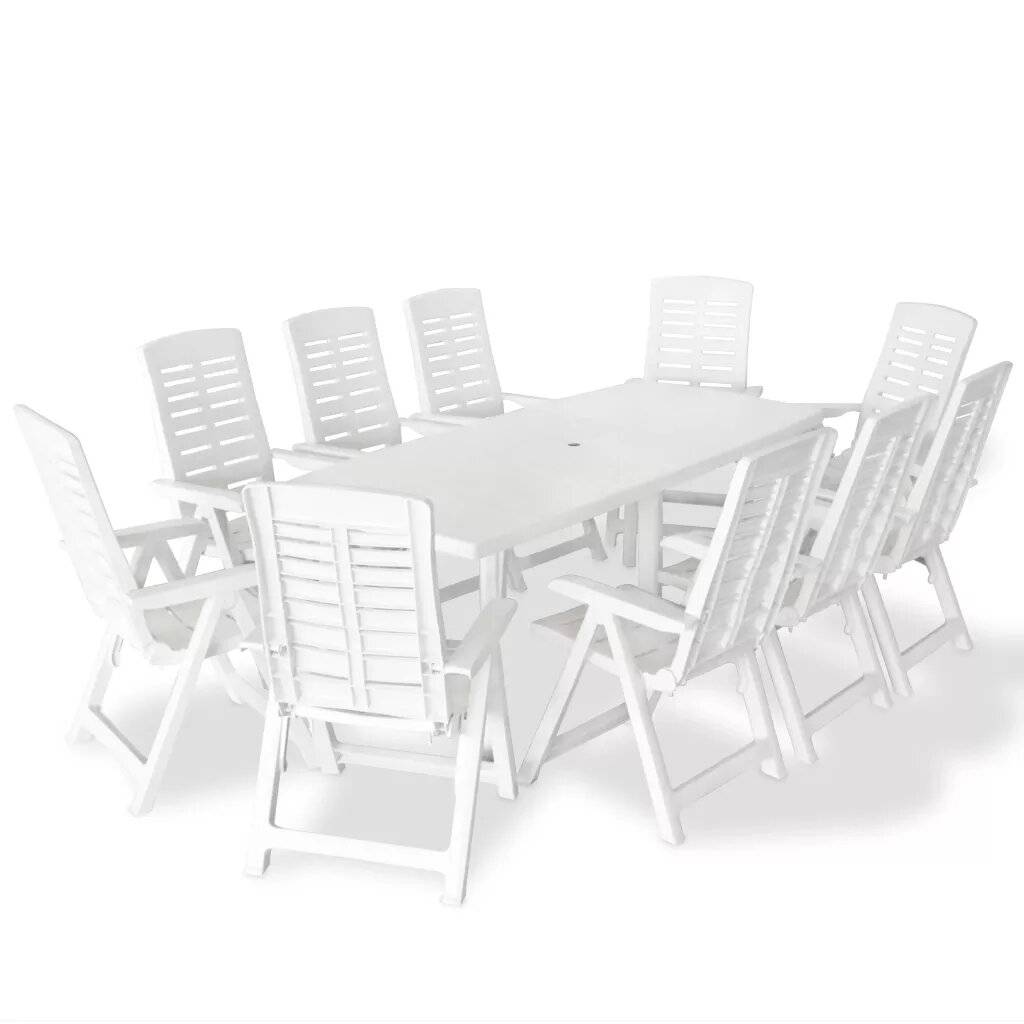 Vidaxl - Salon de jardin en plastique - vidaXL - Plastique - Blanc - Imagen 1