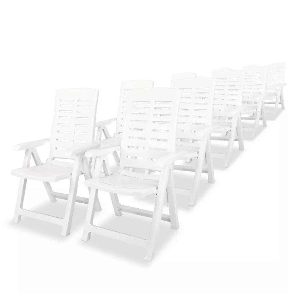 Vidaxl - Salon de jardin en plastique - vidaXL - Plastique - Blanc - Imagen 3