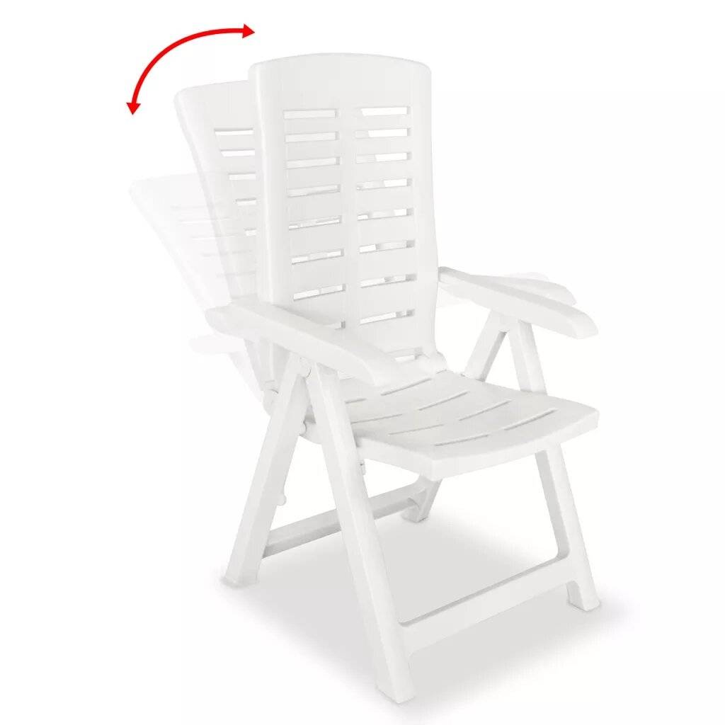Vidaxl - Salon de jardin en plastique - vidaXL - Plastique - Blanc - Imagen 4