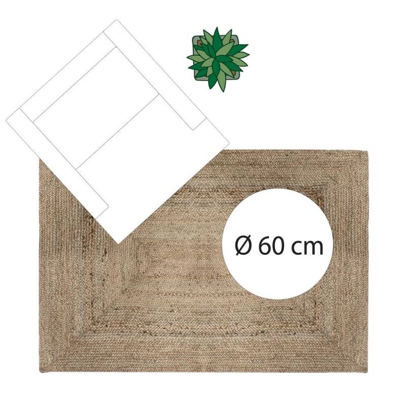 Tapis jute naturel rectangulaire 120x170 Atmosphera - Image 4