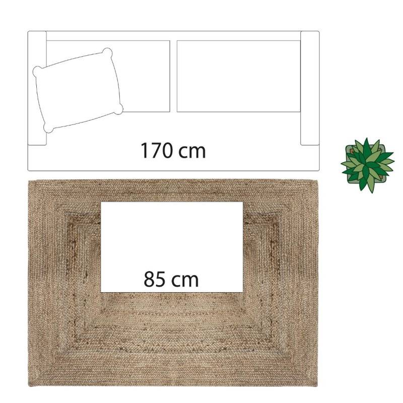 Tapis jute naturel rectangulaire 120x170 Atmosphera - Image 6