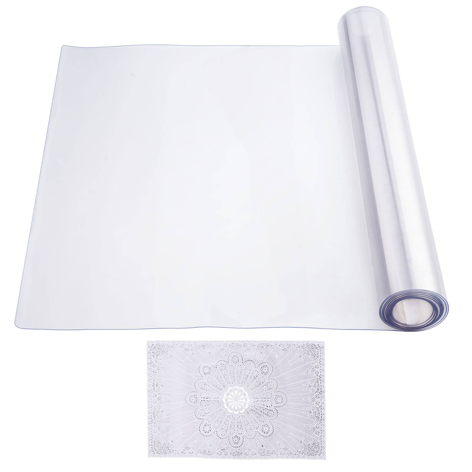 VEVOR Housse bureau PVC transparent, 24x96", 1.5mm, rectangulaire, résistant eau, chambre. - Image 9
