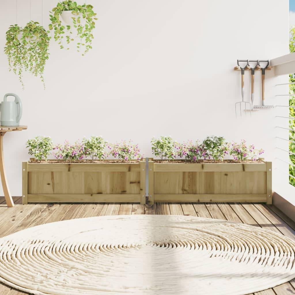 Maison Chic - Lot de 2 Jardinières - Bac à Fleurs - Pot De Fleurs bois de pin imprégné - Imagen 3