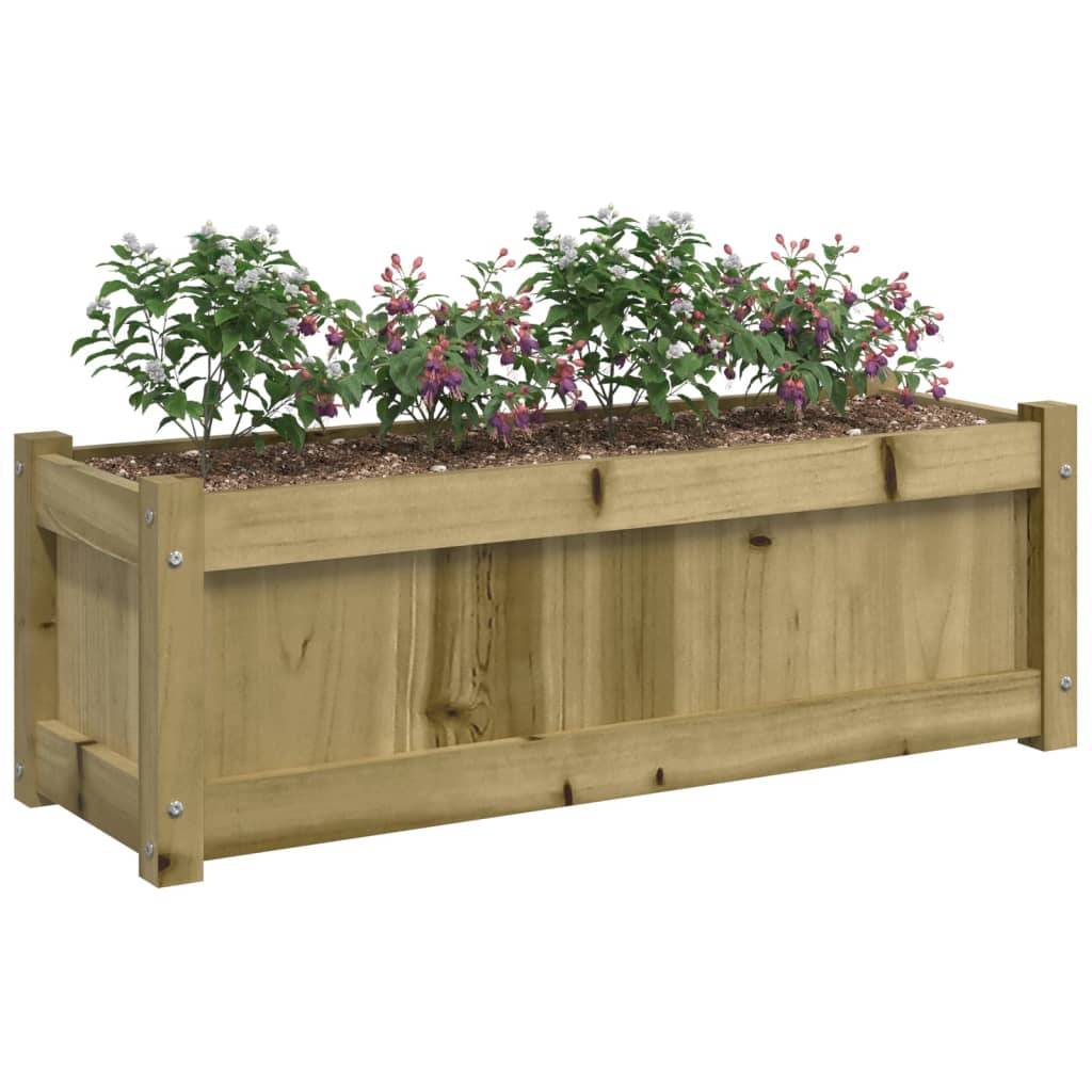 Maison Chic - Lot de 2 Jardinières - Bac à Fleurs - Pot De Fleurs bois de pin imprégné - Imagen 4