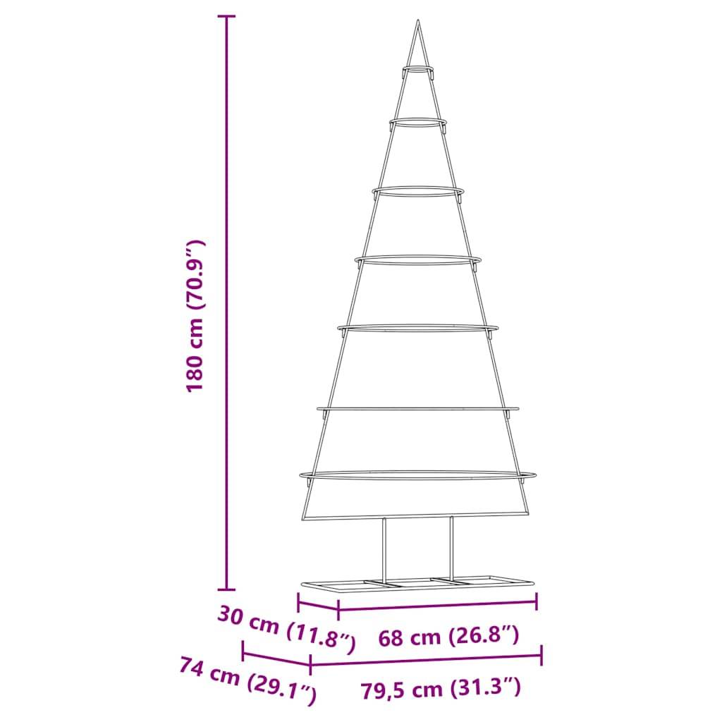 Vidaxl - Arbre de Noël en métal Doré 180 cm Acier peint par poudre vidaXL 42019155 - Image 3