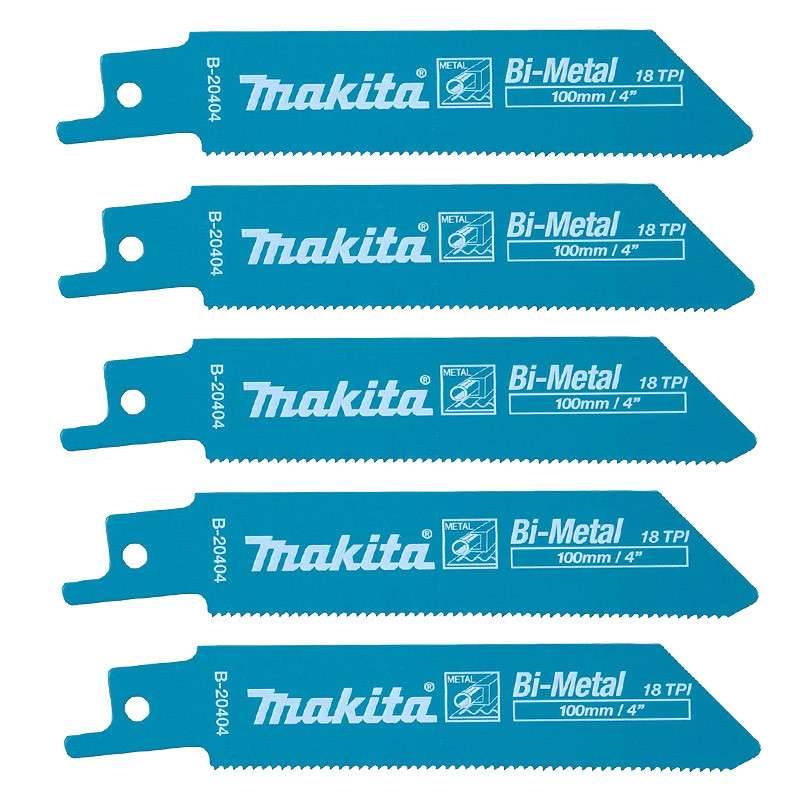 Makita - Lot de 5 Lames Bi-Métal MAKITA B-20404 flexibles pour tôles minces (0,7 à 3 mm) Makita