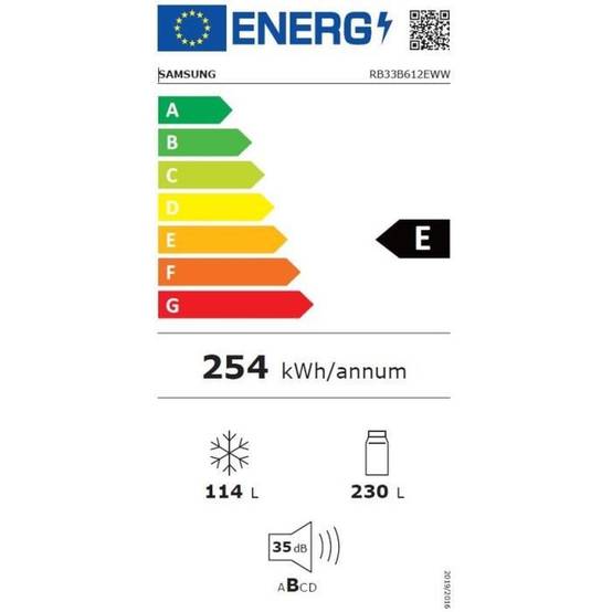 Réfrigérateur combiné Samsung RB33B612EWW 344 L, No Frost, moteur Digital Inverter - blanc - Image 4