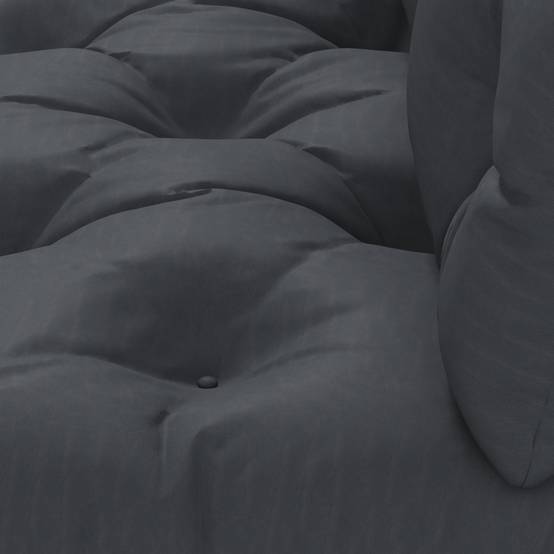 Ensemble de 2 coussins d'extérieur pour banquette 1 coussin d'assise et 1 coussins de dossier polyester hydrofuge gris - Image 9