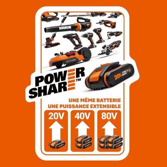 Batterie WORX, 20 V, 4 Ah Wa3604 lithium-ion - Image 2