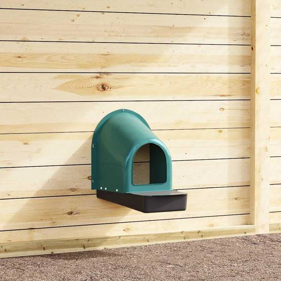 Lot de 4 pondoirs muraux en plastique robuste pour poulailler Vert foncé – ComfortXL Outdoor Living - Image 1