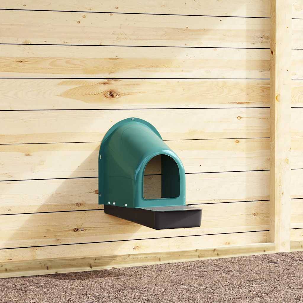 Lot de 4 pondoirs muraux en plastique robuste pour poulailler Vert foncé – ComfortXL Outdoor Living