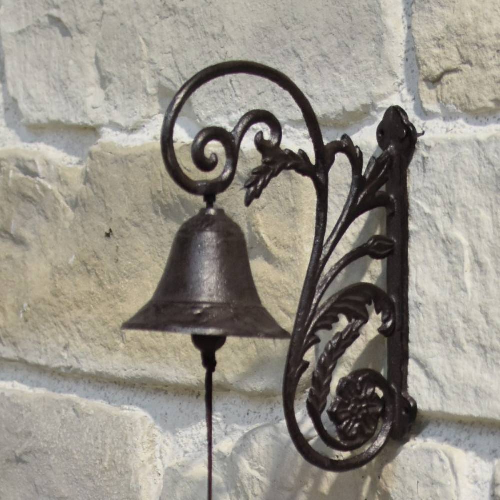 Cloche de jardin de porte ancienne fonte marron 28x20cm Chemin de campagne - Imagen 4