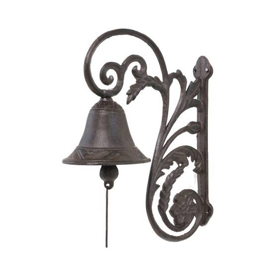 Cloche de jardin de porte ancienne fonte marron 28x20cm Chemin de campagne - Imagen 1