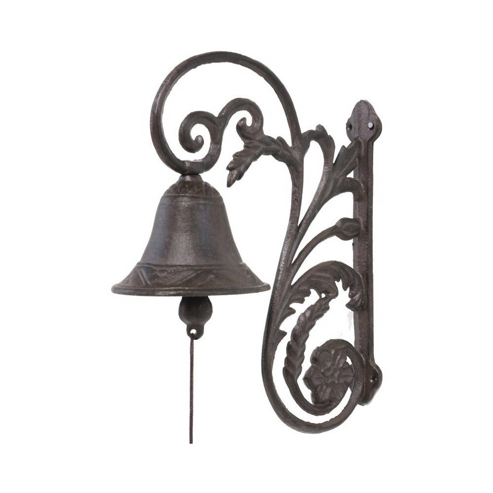 Cloche de jardin de porte ancienne fonte marron 28x20cm Chemin de campagne - Imagen 1